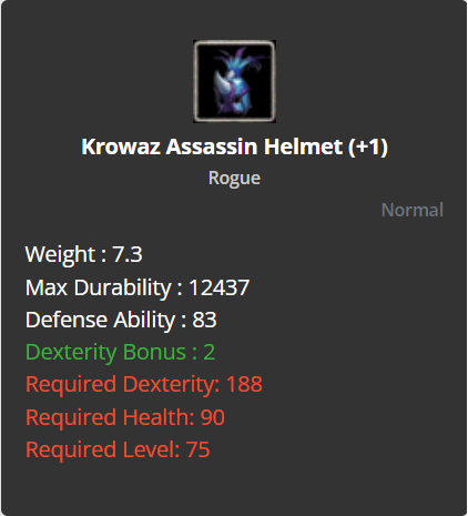 Krowaz Assassin Helmet +1