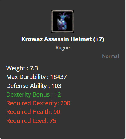 Krowaz Assassin Helmet +7