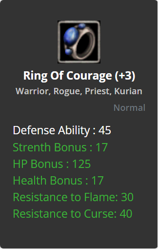 Ring of Courage +3