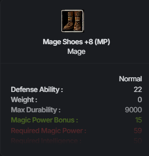 Mage Shoes (MP) +9